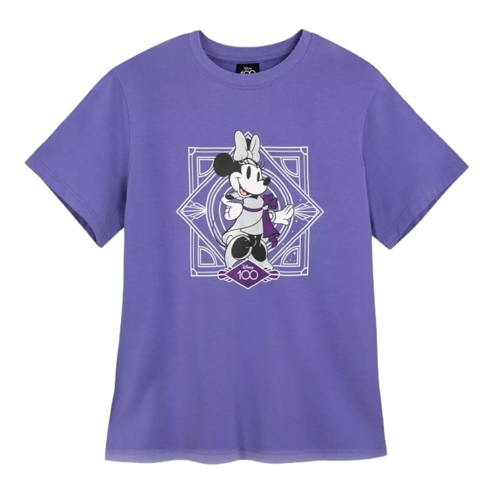 Disney Parks Minnie Mouse 100 Years Of Wonder Lilac/Periwinkle T-Shirt